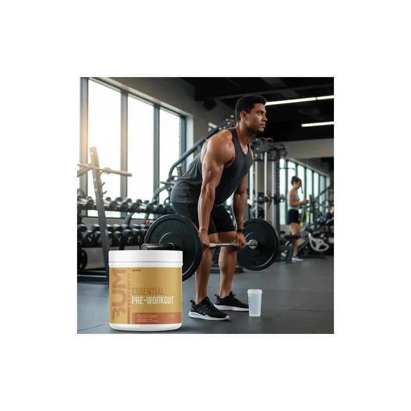 Raw Cbum Essential Pre Entreno 30 Servicios Peach Mango