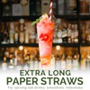 12" Extra Long Large Disposable Paper Drinking Straw 8mm Wide
