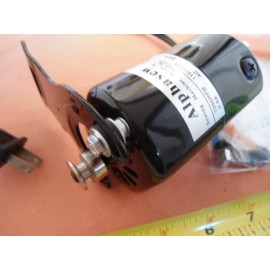 Alphasew Universal Home Sewing Machine Motor BLACK 110V 0.9A 7000RPM 90W Bracket