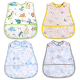 norinori Baby bibs Waterproof Bib - Feeding bib, Adjustable Washable, Soft ForToddler Infant Kids, 0-36 Months Color1