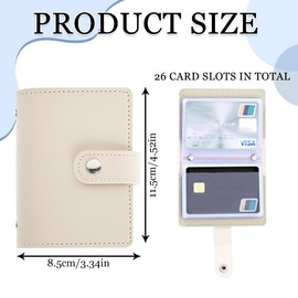 Credit Card Holder, Durable Credit Card Holder, Card Holder for 26 Cards (White)