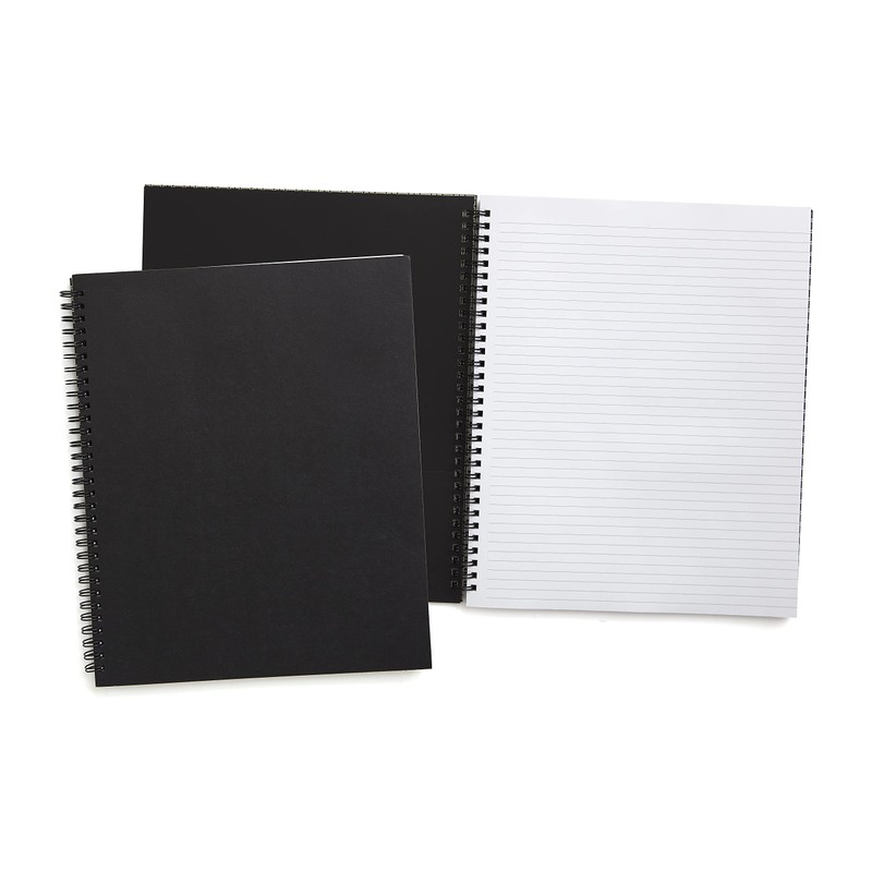 TRU RED Large Soft Cover Ruled Notebook, Black