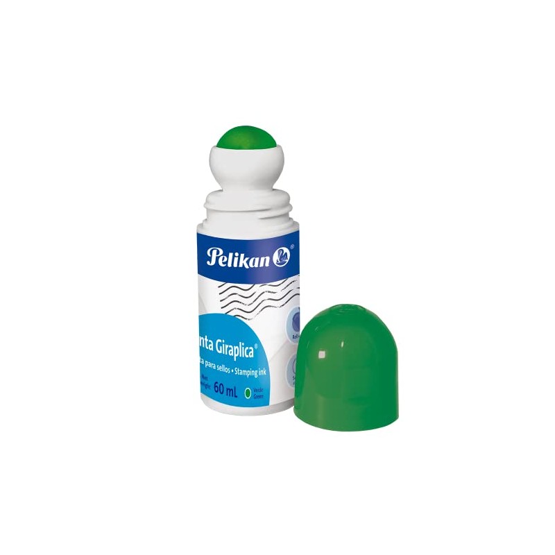 Tinta Para Sellos Roll On. Disponible en Color Verde Pelikan.