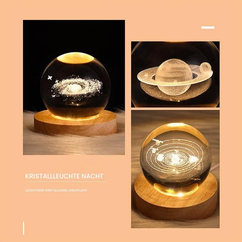 Amoyeric LED Night Light Home Decor Table Lamp Creative Moon