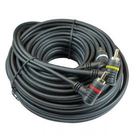 YOVUS Right angle triple 3 Rca stereo audio video a/v composite patch cable 50 ft FOOT