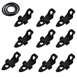 Fishing Hook Keeper Fishing Rod Keeper with 3 Different Rubber Rings Fishing Rod Hook Holder 10pcs Black
