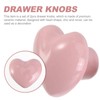 2PCS Ceramic Door Knobs, Heart Shaped Drawer Pulls Ceramic Knobs