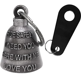 Dream Apparel Motorcycle Bell Guardian Angel Drive Away Gremlin, Biker Bell for Men Women Rider Riding with Hanger, Good Luck Gift Accessories