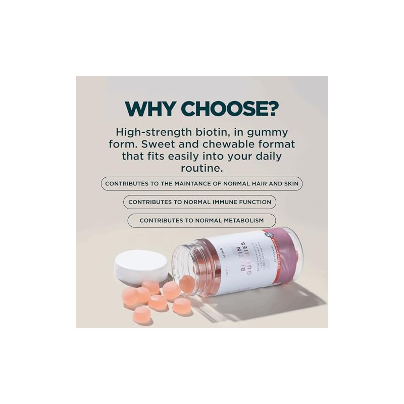 Myvitamins Biotin Gummies – High‑Strength Biotin in Watermelon Chewables –