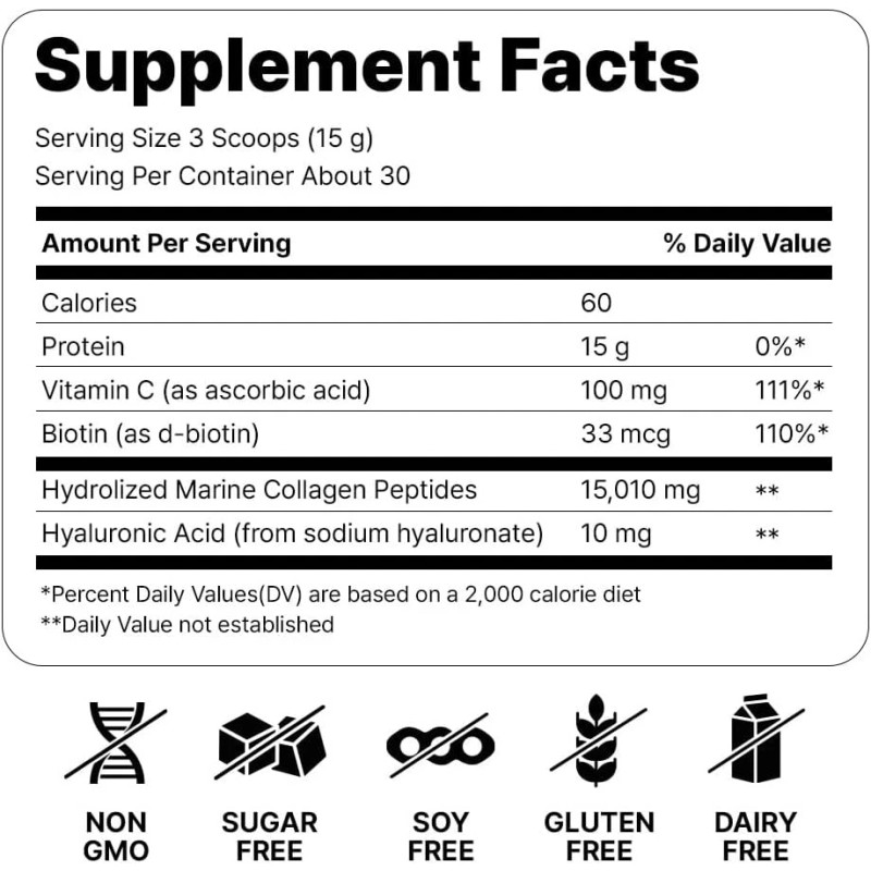 Cevitol Marine Collagen Peptides - Hydrolyzed Ultra-fine Collagen Powder for