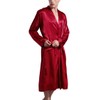 Mobarta Men's Satin Kimono Robe Long Bathrobe Sleepwear Silk Spa