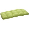 Pillow Perfect 451725 Outdoor/Indoor Baja Linen Lime Tufted Loveseat Cushion, 44" x 19", Green