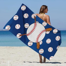 Irisbell Cotton Beach Towel 63 x 32 inch Large Sand Free Towels for Travel,Quick Dry Absorbent Swimming Beach Towels for Pool Yoga GYM Camping (Yellow+Green+Blue Stripe)