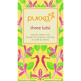 (3 Pack) - Pukka Herbs - Three Tulsi Tea | 20 Sachet | 3 Pack Bundle