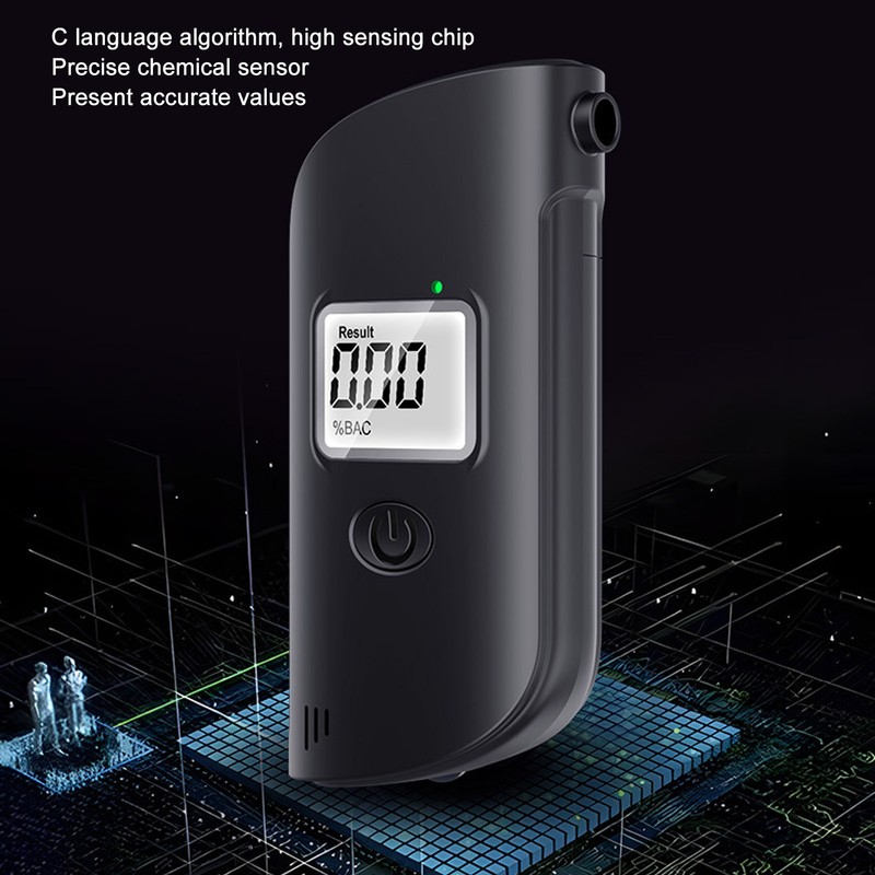 Portable Alcohol Tester Professional High Accuracy Sensitive LCD Digital Display