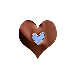 Atentuyi Boho Small Heart Stud Earrings Gold Acrylic Heart Earrings Blue Enamel Earrings Small Stud Earrings Simple Earrings Minimalist Earrings Jewellery for Women and Girls, Acrylic Metal