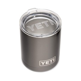YETI Rambler 10 oz Lowball, Vacuum Insulated, Stainless Steel with Standard Lid, Graphite