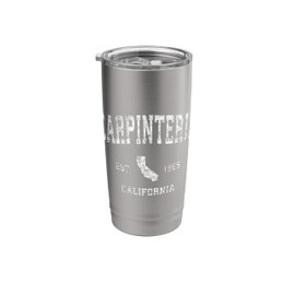 Carpinteria California CA Vintage Athletic Sports Design Stainless Steel Insulated Tumbler