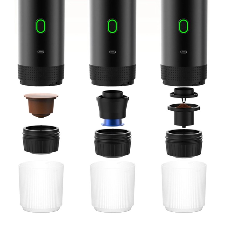 Portable Electric Coffee Machine 15 Bar Cordless Heating Car Coffee