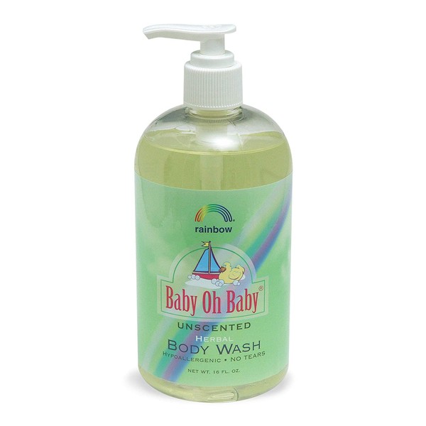 Baby Oh Baby Body Wash Unscented Rainbow Research 16 oz Liquid