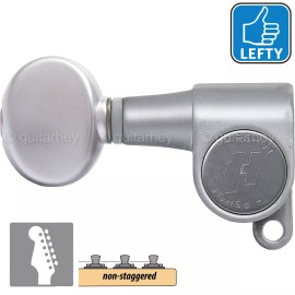 Hipshot NEW Hipshot Classic Mini Tuners LEFTY 6 in line NON-Staggered OVAL Buttons SATIN