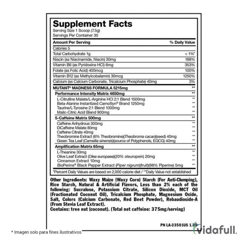 Mutant Suplemento En Polvo Mutant Madness Sabor Pinapple Pasion De