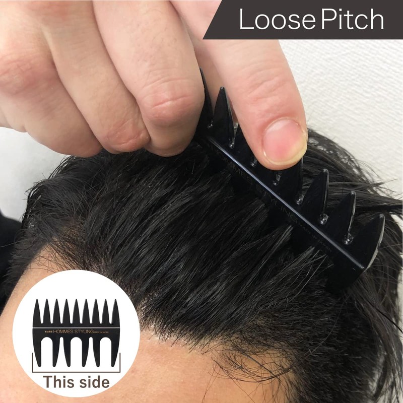 Vess Japanese-made Mesh Comb for Men, Coarse, for Pomade Barber