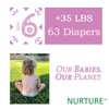 Nurture Diapers by BioBag, Size 6 (35+ pounds), 63 Premium