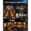 JOFIOS Fence Lights Solar Powered 12 Pack, 3000/4000/6000K 3 Modes,