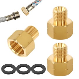 3 Stück Gasflaschen Adapter, Gas Schnellkupplung, 3/8 Zoll Ig X 1/4 Zoll Ag Lks Gaskartuschen Adapter Gaskartusche für Gaskocher, Gasleitung, Wohnmobil, Camping, Gastherme, Campingkocher