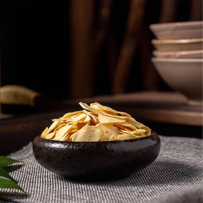 Dried garlic slices 300g，high-quality dry garlic, selected large garlic slices