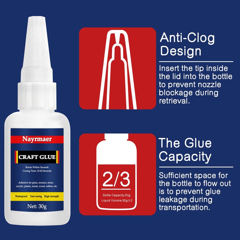 Craft Glue, Model Adhesive for Crafts, Model, Toy, Ceramic, Stone,