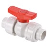 PATIKIL 20mm ID Double Union Ball Valve, 1 Pack PVC