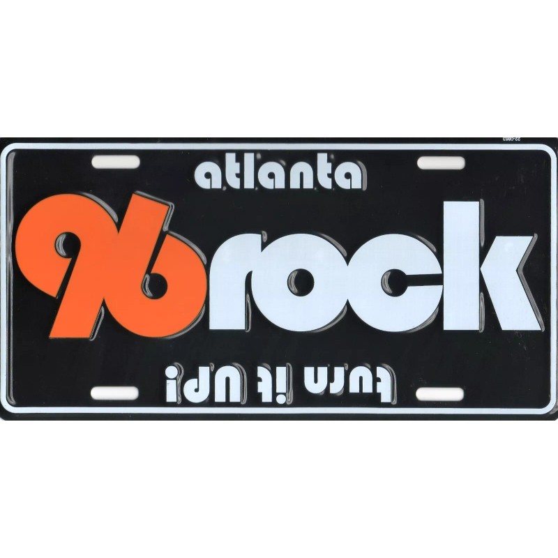 Exclusive 96rock "Turn it UP!" Embossed License Plate by Willard