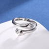 Kakonia 925 Sterling Silver Hug Ring for Women Adjustable Hugging