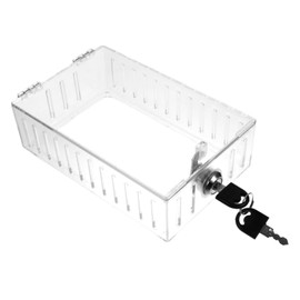 TEHAUX Transparent Wall Mounted Thermostat Lock Box Keyed Protective Cover for Wall Thermostats Easy to Observe and Install Durable Design for Home and Office Use