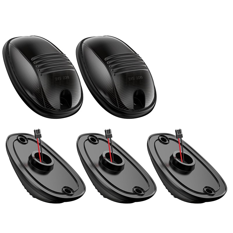 5PCS Smoke LED Cab Light White Top Roof Running Cab