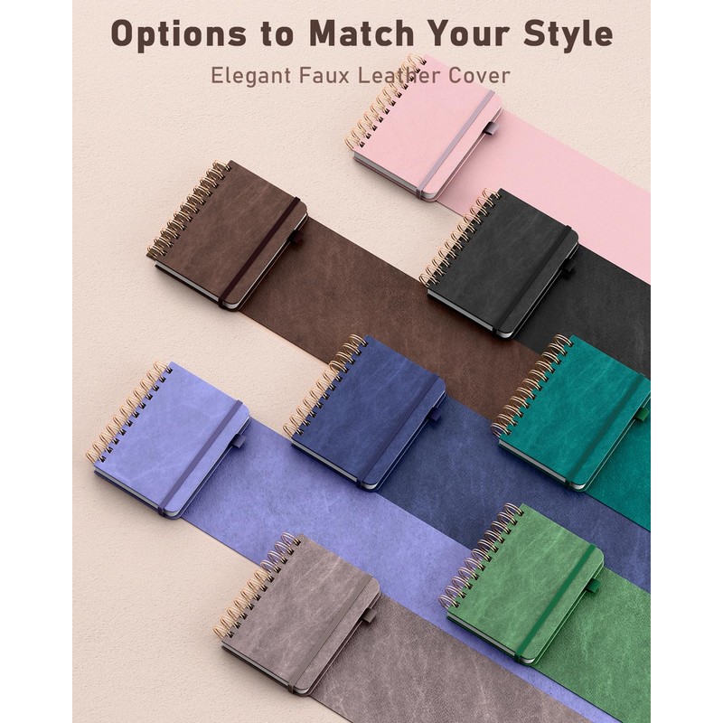 WEMATE Spiral Password Book with Alphabetical Tabs, Small Password Keeper