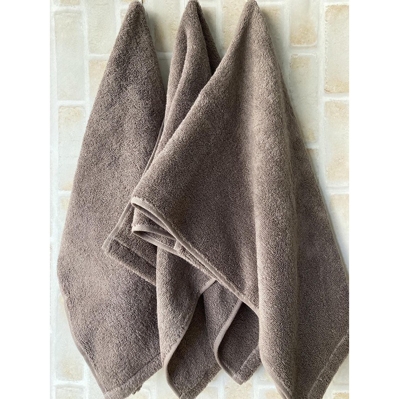 Imabari Towel Gift Set, 2 Face Towels, Gray, Brown, Boxed,