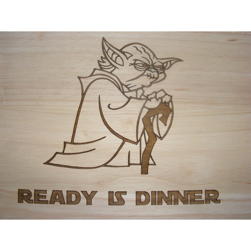 Yoda Ready Is Dinner bereit ist Abendessen Geschenkidee Got Holz