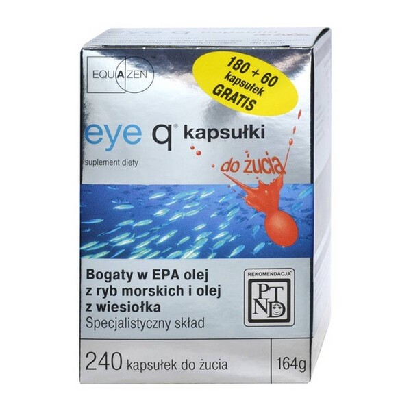 Categories:Memory, concentration,Pharmacy Eye Q, chewable capsules, 240 (180 + 60)