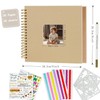 Miaikoe 20.5x20.5 cm DIY Scrapbook Album with Window Hardcover Kraft