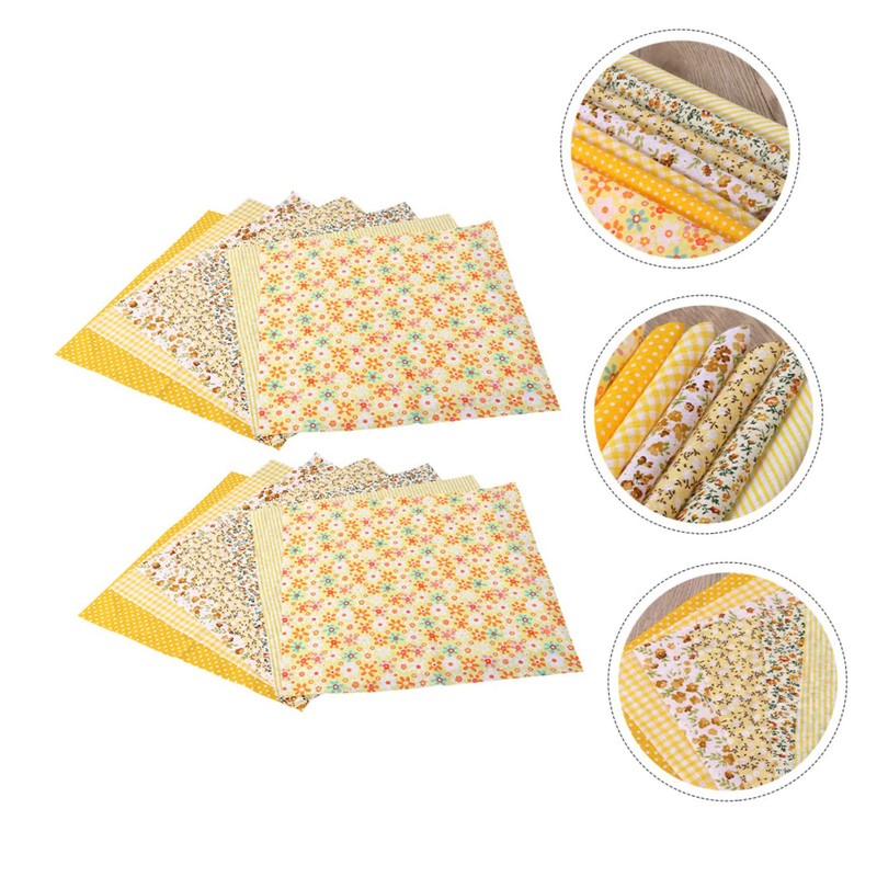 jojofuny 14Pcs Cotton Fabric DIY Craft Projects Cartoon Printed Patchwork