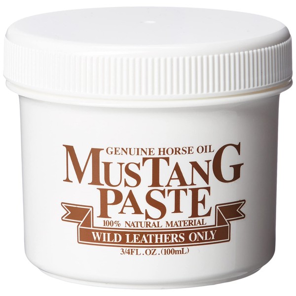 Leather Maintenance Natural Horse Oil (Horse Oil), Mustang Paste, 3.4 fl oz (100 ml), colorless