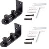 TeTupGa 2 Pack Sliding Barn Door Floor Guides, Flush Sliding