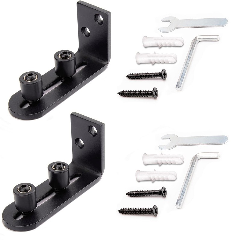 TeTupGa 2 Pack Sliding Barn Door Floor Guides, Flush Sliding