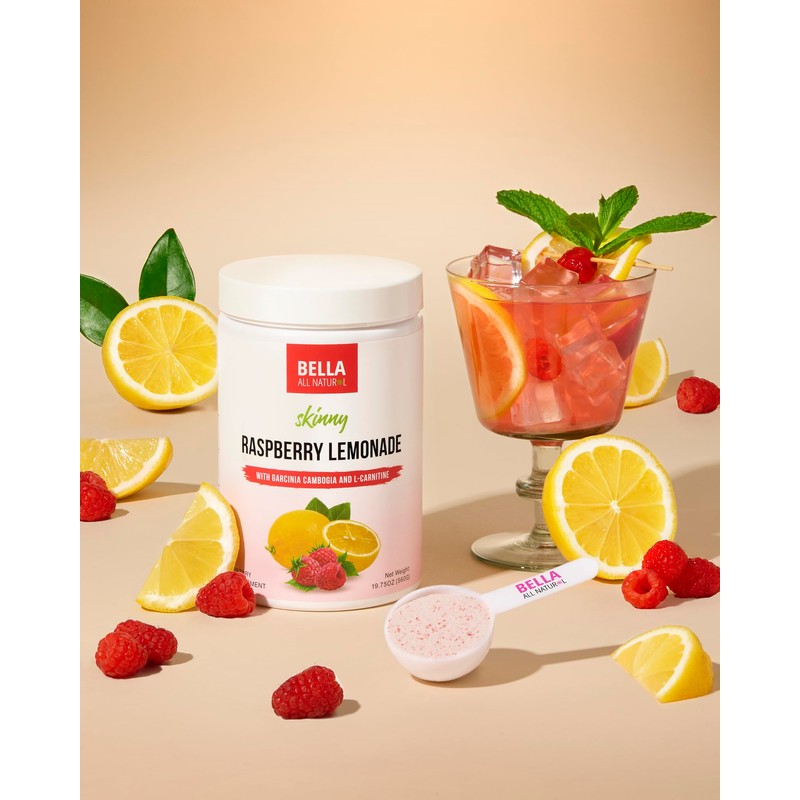 Bella All Natural Skinny Lemonade - Raspberry Flavor, 560g