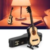 Miniature Wooden Classical Guitar Model with Stand Musical Instrument Ornaments