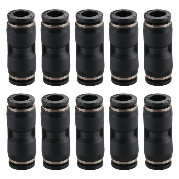 Baomain Pneumatic Union Fittings PU-8 8mm Push In Quick Touch