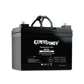 ExpertPower EXP33-12V 33Ah SLA AGM Battery for Solar Energy Storage, UPS, Trailer, Security System, Mobility Scooter, Small Marine Battery Backup, Rechargeable 12V Batteries Lead Acid, M6